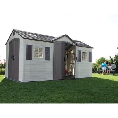 15 Ft. X 8 Ft. Resin Double Door Storage Shed
