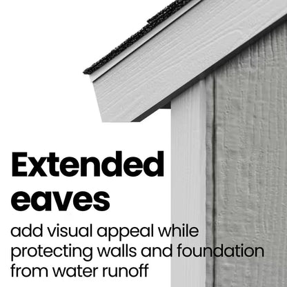 Majestic Do-It-Yourself 8 Ft. X 12 Ft. Outdoor Wood Storage Shed with Transom Windows and Wrap around Loft (96 Sq. Ft.)