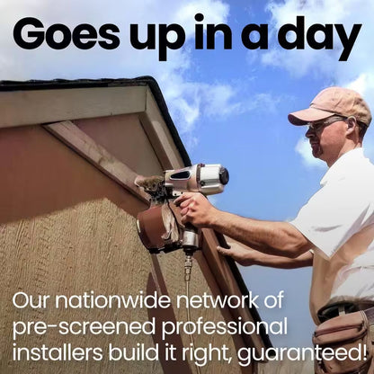 Professionally Installed Scarsdale 12 Ft. X 16 Ft. Designer Outdoor Wood Shed with 2 Windows-Black Shingle (192 Sq. Ft.)