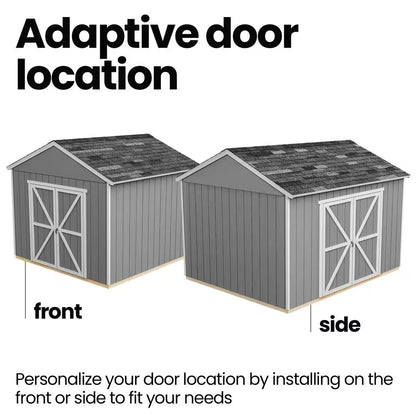 Professionally Installed Rookwood 10 Ft. X 16 Ft. Backyard Wood Shed with Smartside- Onyx Black Shingles (160 Sq. Ft.)