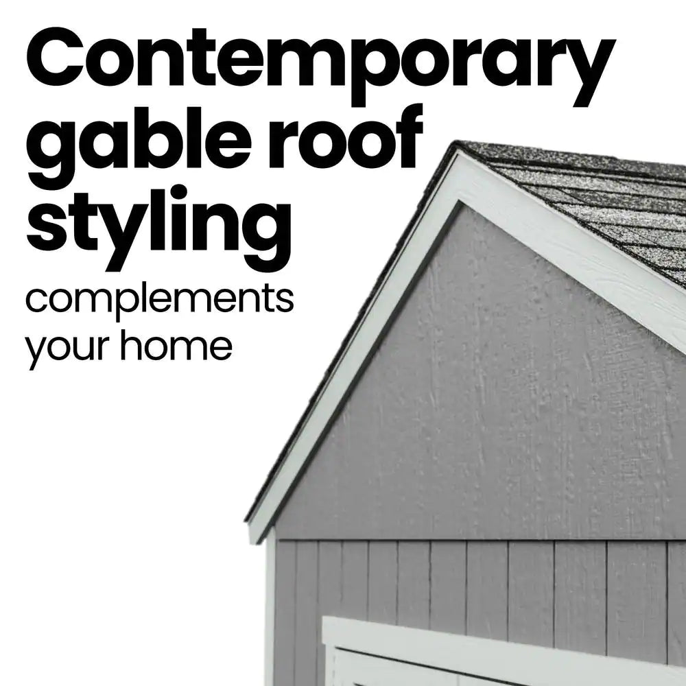 Professionally Installed Rookwood 10 Ft. X 16 Ft. Backyard Wood Shed with Smartside- Onyx Black Shingles (160 Sq. Ft.)