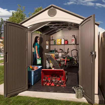 Lifetime 15′ x 8′ Dual-Entry Outdoor Storage Shed